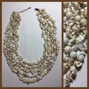 Gorgeous 5 Strand Calming Howlite Necklace